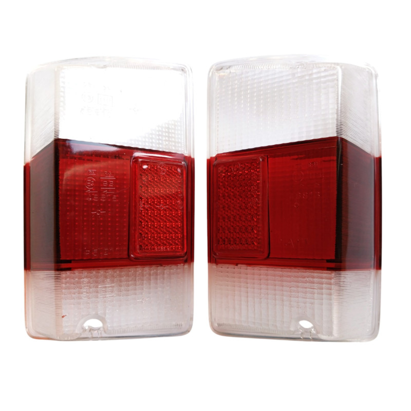 Klosz klosze lampy tył tylnej lewy + prawy Fiat 126p Bambino biało-czerwone
