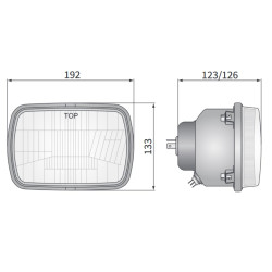 Reflektor lampa Fiat 126p R2 Wesem RE.02908