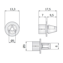 Reflektor lampa Fiat 126p R2 Wesem RE.02908