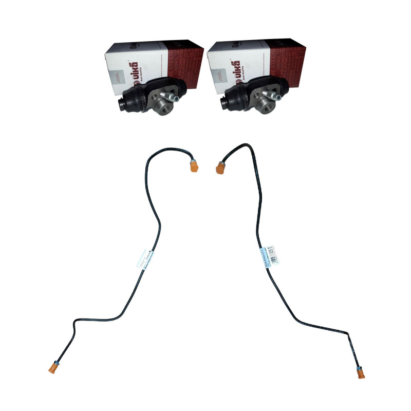 2x Cylinderek 19,05 mm oraz przewód prawy lewy hamulcowy Skoda Felicia