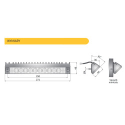 2x Lampa robocza LED boczna 2200lm straż karetka radiowóz ciągnik CRP1B.58800
