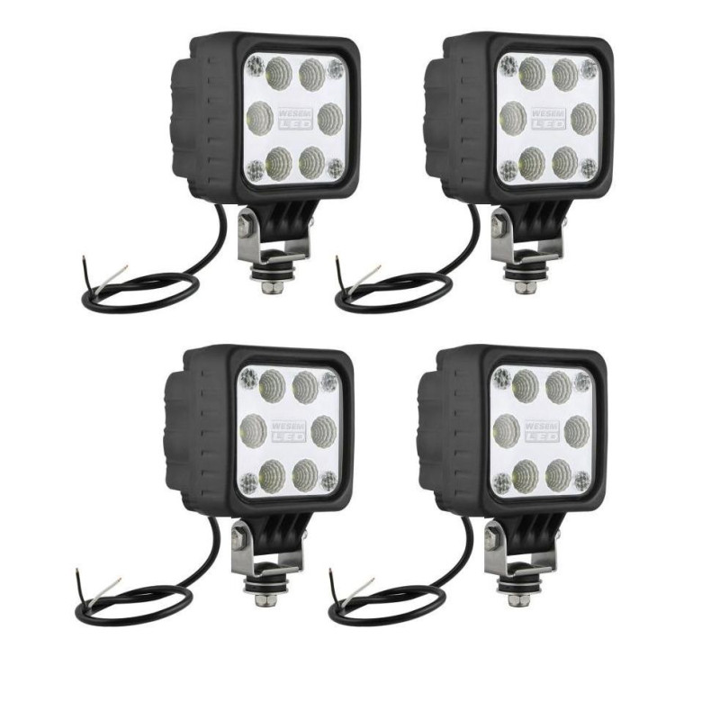Lampa robocza halogen LED WESEM 22W NOWOSC przód  + tył 4 sztuki LED1F.47400