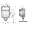 2x Lampa robocza halogen LED 800lm kąt 40*22* Deutsch 100x100 Wesem LED3.47707