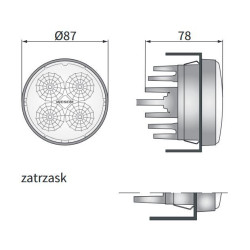 Lampa robocza halogen LED 2000lm wiązka 58* AVANT 200 400 500 600 700 CRC6H.58402