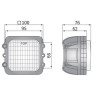 Lampa robocza halogen LED 3000lm wiązka 60x22* Valtra kwadrat 100x100 LED9A.53739
