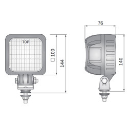 Lampa robocza LED 1500lm rozproszone 100x100 Deutsch Wesem LED1.46807
