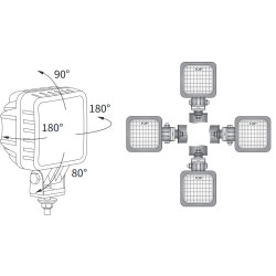 Lampa robocza LED 1500lm rozproszone 100x100 Deutsch Wesem LED1.46807