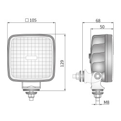 Lampy robocze LED traktor ciągnik maszyny rolnicze zestaw BASIC 6szt CRK2B.54200 CRK2C.54900