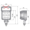 Lampa robocza halogen LED 2000LM 50* rozproszone 100x100 Wesem LED2F.47680