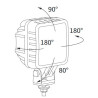 Lampa robocza halogen LED 2000LM 50* rozproszone 100x100 Wesem LED2F.47680