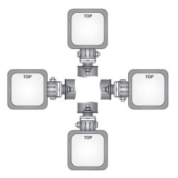 Lampa robocza halogen LED 2000LM 50* rozproszone 100x100 Wesem LED2F.47680