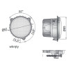 Lampa robocza halogen LED 2000lm wiązka 58* John Deere CRC6H.58423