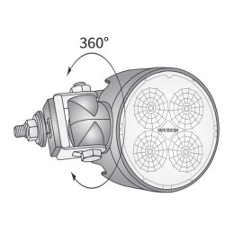 Lampa robocza LED 1000LM rozproszone 35* fi84 okrągła Wesem CRC5A.49401