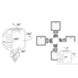 Lampa robocza halogen LED 1500LM skupione kąt 6* LED4F.47806
