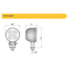 Lampa robocza LED 1500LM rozproszone kąt rozsyłu 35 przewód CRC5B.50001