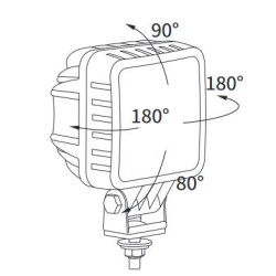 Lampa robocza halogen LED 3000lm skupione kąt rozsyłu 6 uchwyt CAR3 LED9C.53941