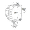 Lampa robocza halogen LED 3000lm skupione kąt rozsyłu 6 uchwyt CAR3 LED9C.53941