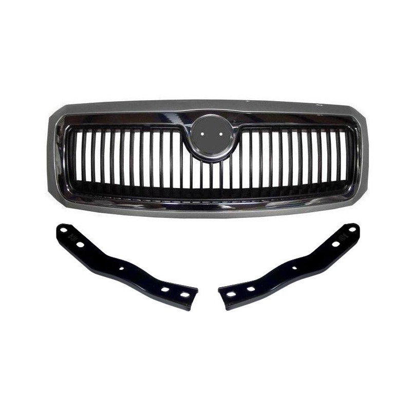 Atrapa grill maska przednia + wspornik uchwyt Skoda Fabia I 00-04r kpl Atrapa grill maska przednia + wspornik uchwyt Skoda Fabia I 00-04r kpl