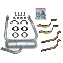 Tłumik Fiat 126p Standard STD + obejmy 4 szt + uszczelki + śruby
