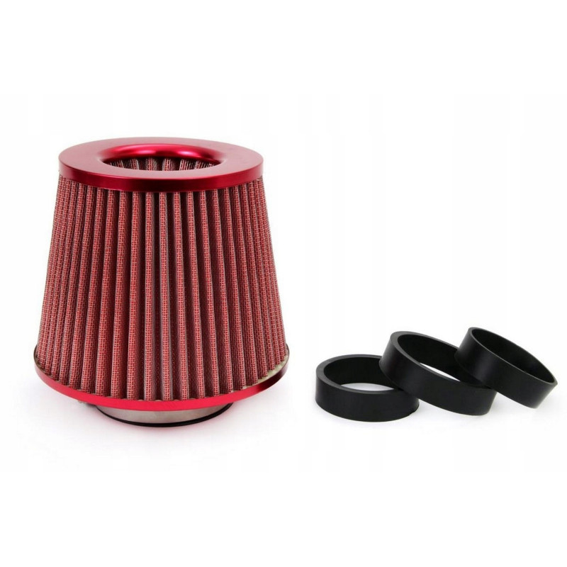 Zestaw filtr powietrza stożkowy chrom + 3 adaptery AMIO Zestaw filtr powietrza stożkowy chrom + 3 adaptery AMIO
