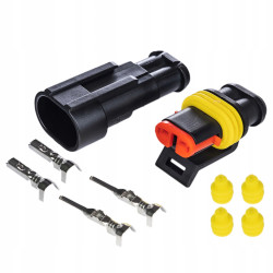 Złącze hermetyczne konektor superseal 2 PIN M+F samiec samica