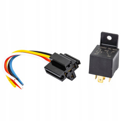 Zestaw przekaźnik samochodowy + gniazdo AMIO 5 PIN 40A 12V