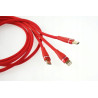 Zestaw kabli USB 3w1 USB typ C / microUSB / Lighting AMIO