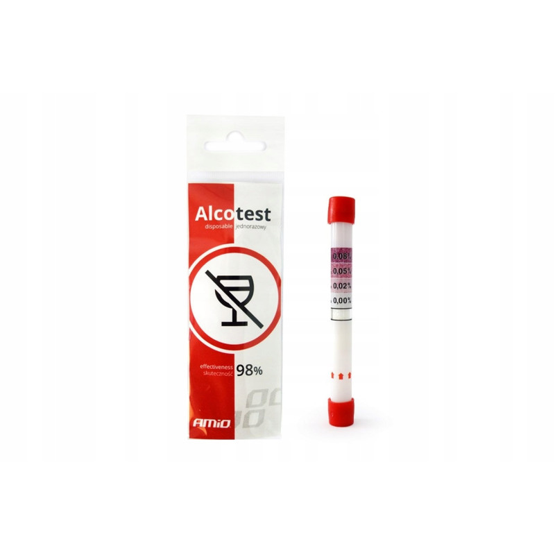 Jednorazowy test na zawartość alkoholu alkomat trzezwość balonik AMIO