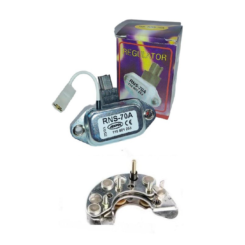Regulator napiecia alternatora + zepół diod Skoda Favorit Felicia
