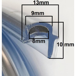 Klin uszczelka szyby  FSO 126p 125p chrom