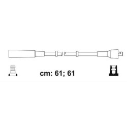 Przewody kable zaplonowe swiece FIAT 126P Elegant EL