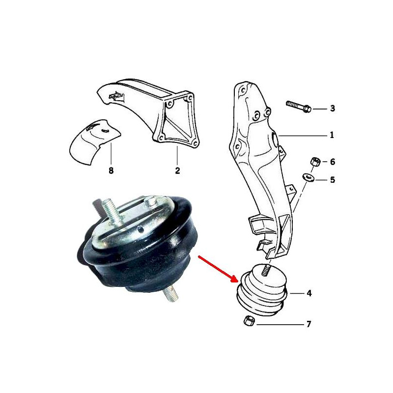 Poduszka zawieszenia silnika BMW 3 E36 316 318 Z3 1.8 1.9