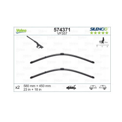 Wycieraczki przód Valeo Alfa Romeo 159 2005-2012 Spider Brera 2006-2011