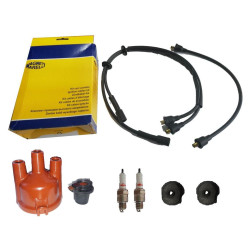 Przewody zapłonowe kable swiece oslony kopulka palec Fiat 126P STD Magneti Marelli