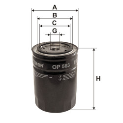 Filtr oleju OP 563 Ford Scorpio Gaz Nissan