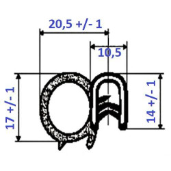 Uszczelka drzwi Fiat 126P Maluch Stomil T-7