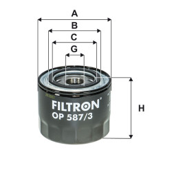 Filtr oleju Mitsubishi Pajero Sport L OP587/3