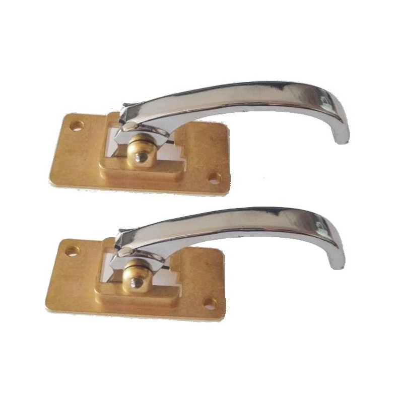 Klamka wewnętrzna lewa + prawa Fiat 126p 125p FSO Syrena chrom 2 sztuki