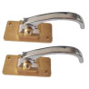 Klamka wewnetrzna Fiat 126P Fso 125p Maluch Syrena chrom 2szt