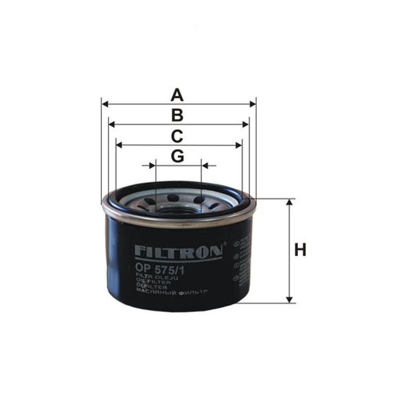 Filtr oleju Smart Fortwo II OP575/1