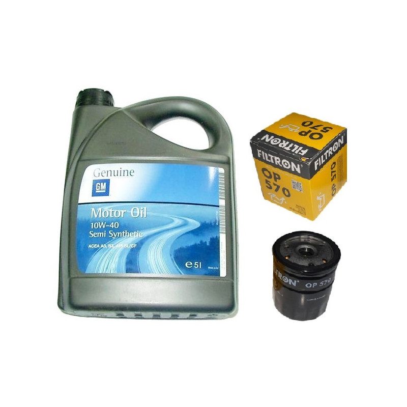 Olej polsyntetyk 10W40 10W-40 GM + filtr oleju Opel Astra Vectra Corsa