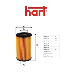 Filtr oleju Opel Renault Clio Twingo OE666 - Firmy HART
