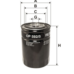 Filtr oleju OP 592/5 Ducato Jumper Daily Iveco