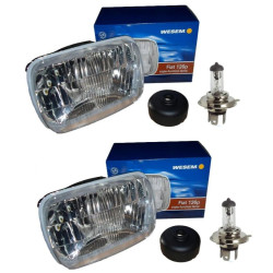 Reflektor lampa Fiat 126p H4 Wesem + zarowki H4