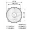 Reflektor lampa H4 PES Deutz Fahr 139mm PES3.42211