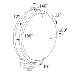 Reflektor halogen drogowy dalekosieżny halogenowy 159x64 H3 HO1.00701.00