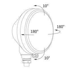 Reflektor przedni H4/R2 w obudowie metalowej  prawy + lewy WESEM PES2.42150 PES2.42160