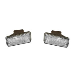 Kierunkowskaz przód przedni lewy + prawy Fiat 126p EL Elegant biały lekko dymiony