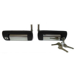 Klamki wewnętrzne +zewnętrzne lewa + prawa Fiat 126p chrom