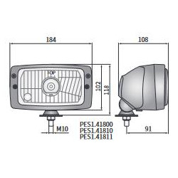 2X Reflektor przedni H4 w obudowie Zetor  Proxima Forterra PES1.41810